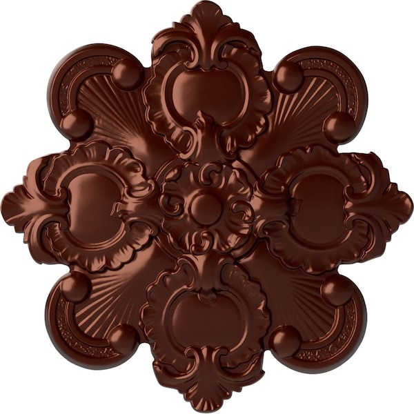 Ekena Millwork Katheryn Ceiling Medallion, Hand-Painted Antique Copper, 18 1/8"OD x 1 1/4"P CM18KAACS - main